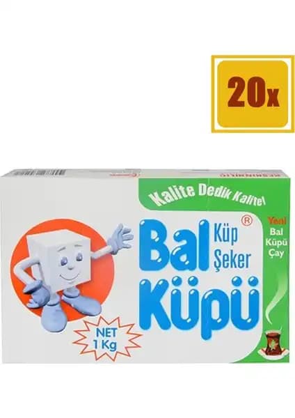 Bal Küpü Küp Şeker 1000 gr 20'li Paket Tatlı ve Kahve Keyfi İçin Uygun