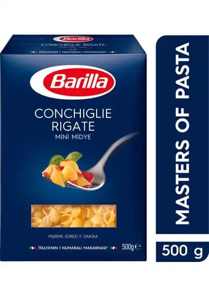 Barilla Mini Midye Conchiglie Rigate Sade Makarna ile Pratik ve Lezzetli Yemekler Hazırlayın