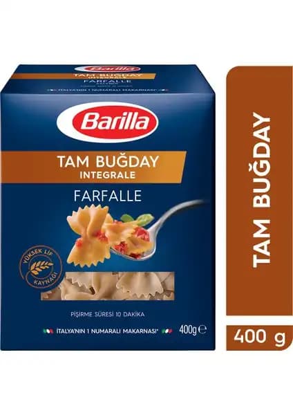 Barilla Tam Buğday Kelebek Makarnası Sağlıklı ve Lezzetli Bir Alternatif Sunar
