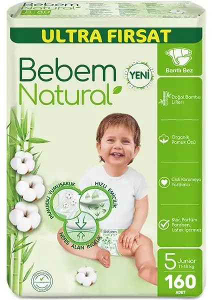 Bebem Natural Bebek Bezi Ultra Fırsat Paketi: Konfor ve Güvenle Uzun Süreli Kullanım