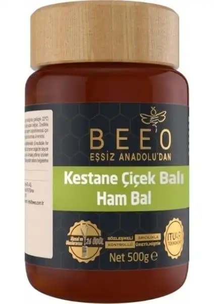 BEE'O Kestane Çiçek Balı 500 gr Saf ve Katkısız Doğal Bal Ürünü