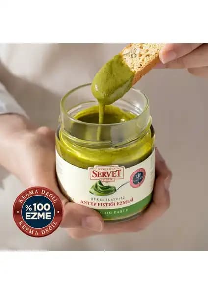 Bercekız Servet Şeker %100 Antep Fıstığı Ezmesi Sağlıklı ve Doğal Tatlı Alternatifi