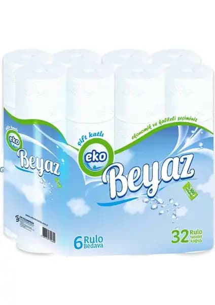 Beyaz Eko Çift Kat Tuvalet Kağıdı 32'li: Ekonomik ve Doğa Dostu Hijyen Çözümü