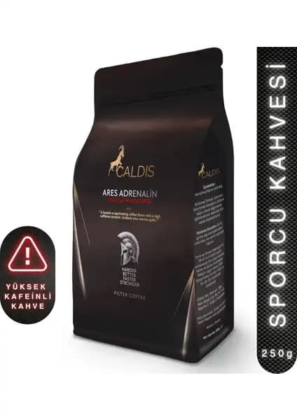 Caldis Ares Adrenalin 250g Yüksek Kafeinli Sporcu ve Enerji Artırıcı Kahve