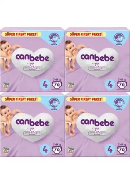 Canbebe 4'lü Bebek Bezi Paketi: Kaliteli ve Güvenilir Bebek Bakımı İçin Uygun Seçenek
