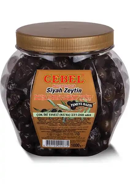 Cebel Siyah Zeytin Çok İri Taneli 1000 Gr Paketle Kalite ve Lezzetin Buluşması