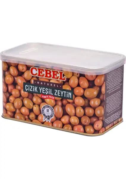 Cebel Yeşil Zeytin Çizik M 261-290 Kalibre 700 Gr Doğal, Sağlıklı ve Çok Yönlü Kullanım İçin
