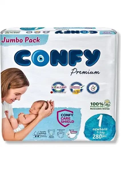 Confy Premium 1 Numara Bebek Bezi: Yüksek Emicilik ve Güvenilirlik Sağlayan Seçenek