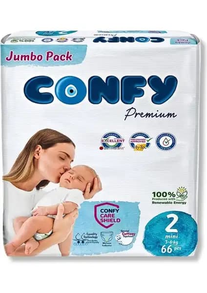 Confy Premium 2 Numara Bebek Bezi: Güvenli ve Konforlu Bebek Bakımı İçin Ideal Tercih