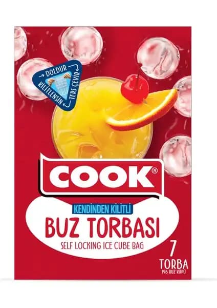 Cook Kendinden Kilitli Buz Torbası 7'li: Dayanıklı ve Pratik Buz Saklama Çözümü