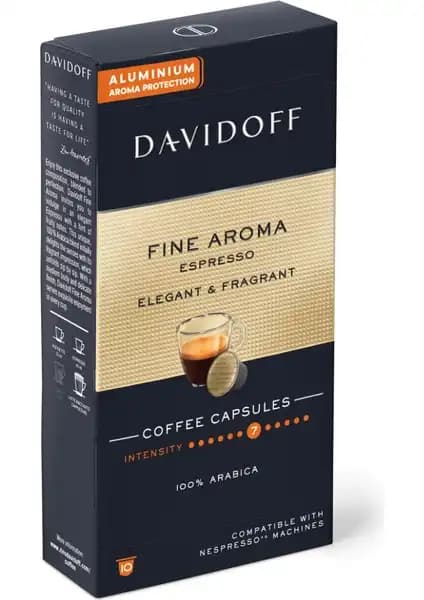 Davidoff Fine Aroma Espresso Kapsülleri Nespresso Uyumlu Hafif ve Dengeli Lezzet Sunar