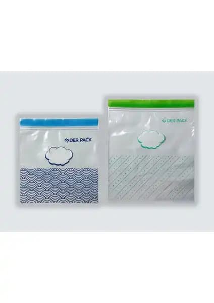 Der Pack Çift Kilitli Buzdolabı Poşetleri Güvenli Saklama ve Organize Etme Çözümü