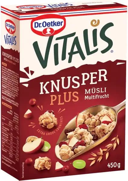 Dr. Oetker Vitalis Knusper Çıtır Multi Meyveli Müsli: Sağlıklı ve Enerjik Bir Kahvaltı Seçeneği