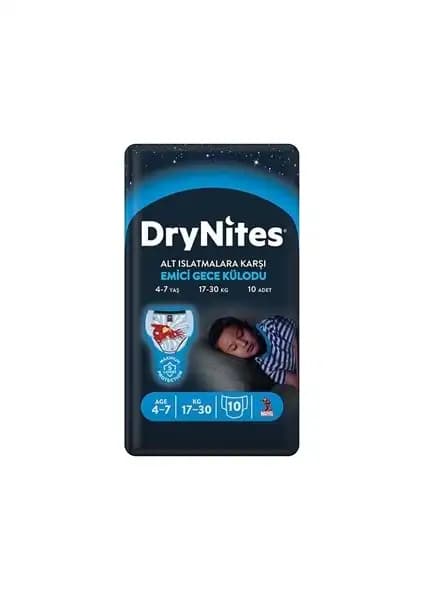 DryNites Erkek Emici Gece Külodu Çocuklar İçin Güvenilir ve Konforlu Gece Koruyucu