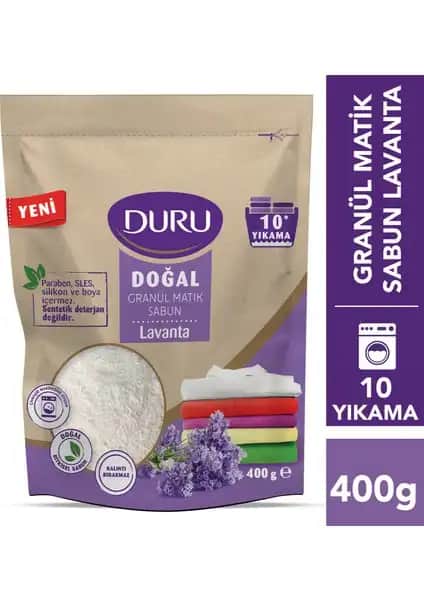 Duru Granül Matik Lavanta Sabunu 400g: Doğal ve Etkili Temizlik Çözümü