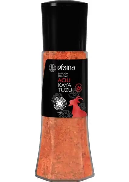 Efsina Sofrada Öğütme Acılı Kaya Tuzu: Doğal ve Aromatik Baharat Seçeneği