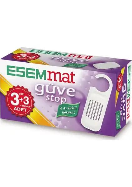 Esetmat Güve Stop 6'lı Askı ve Çekmece Seti Güvenilir Böcek Koruma Çözümü
