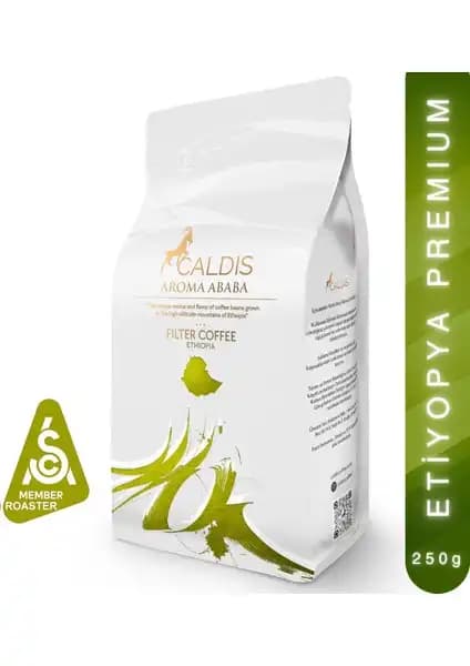 Etiyopya kökenli caldis aroma ababa filtre kahve 250 gram doğal ve zengin tatlar