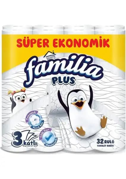 Familia Plus Tuvalet Kağıdı: Üç Katlı, Parfümsüz ve Dayanıklı Hijyen Ürünü