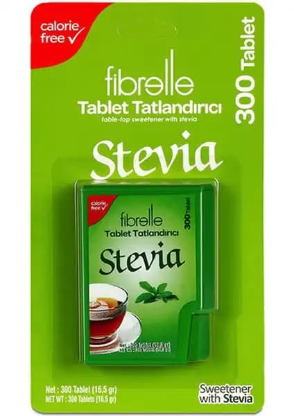 Fibrelle Stevialı Tablet Tatlandırıcı 300'lü doğal ve sağlıklı kullanım kolaylığı