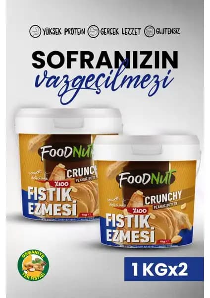 FoodNut %100 Şekersiz Sporcu Dostu Fıstık Ezmesi Doğal ve Sağlıklı Protein Kaynağı