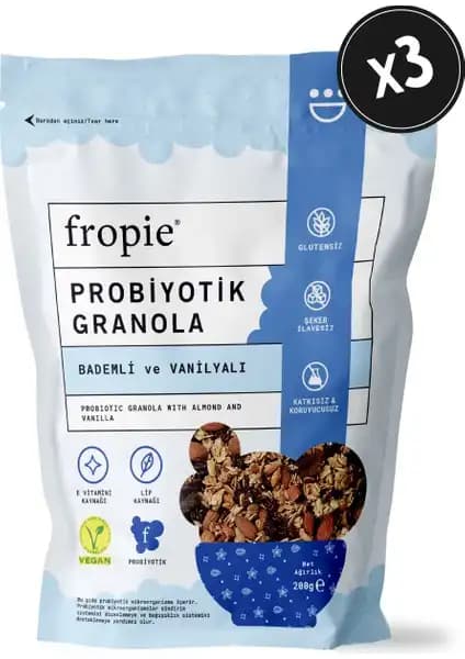 Fropie Probiyotik Granola Badem Vanilya: Sağlıklı ve Lezzetli Kahvaltı Seçeneği
