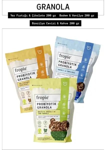Fropie Probiyotik Granola Tanışma Paketi Sağlıklı ve Lezzetli Atıştırmalık Seçeneği