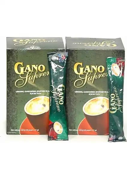 Gano Excel Supreno Organik Reishi Mantarlı Kahve 40 Poşet Sağlıklı Enerji Kaynağı