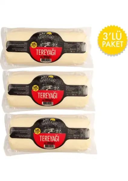 Gündoğdu Silindir Tereyağı 1000G Üçlü Paket Doğal ve Geleneksel Üretim Lezzeti