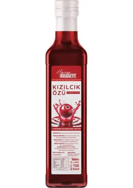 Havran Kocaseyit Kızılcık Özü 700g Doğal ve Besleyici Sağlıklı Yaşam Destekçisi