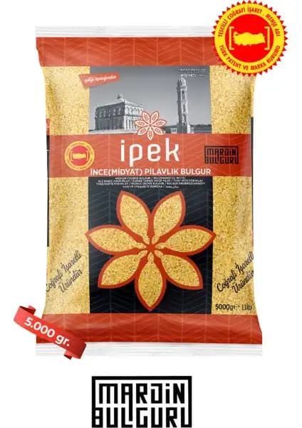 İpek Bulgur İnce 5 Kg - Geleneksel ve Yüksek Kalite Pilavlık Bulgur Seçeneği