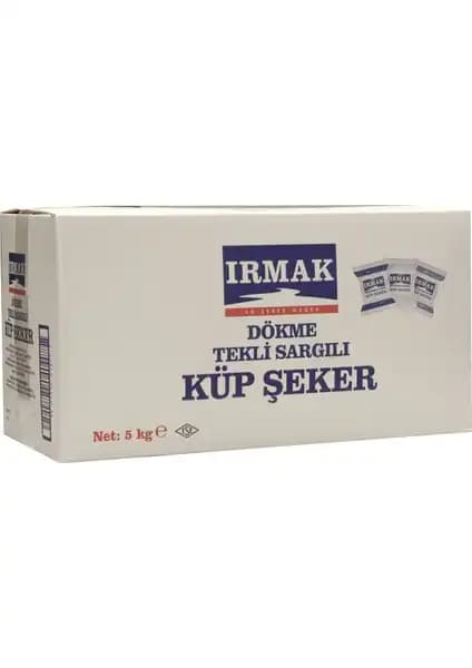 IRMAK Tek Sargılı Küp Şeker 5 kg - Hijyenik ve Ekonomik Tatlandırıcı Seçeneği