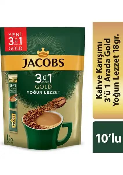 Jacobs 3in1 Gold Yoğun Lezzet: Yüksek Kalite ve Zengin Aromaya Sahip Kahve Çözümü