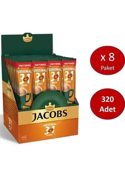 Jacobs 3ü1 Ara 320 Stick Kahve: Pratik ve Lezzetli Kahve Deneyimi