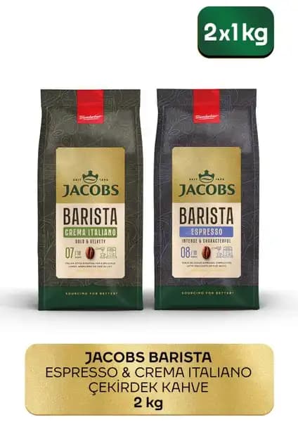 Jacobs Barista Çekirdek Kahve 2 Kg Avantajlı Paket ile Evde Profesyonel Kahve Deneyimi