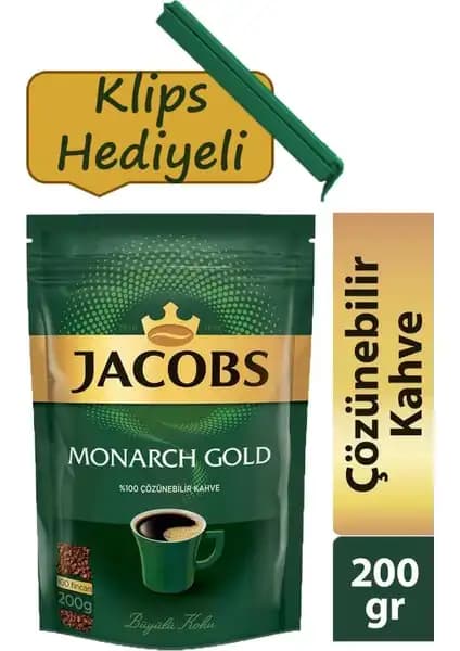 Jacobs Monarch Gold Kahve 200g Eko Paket ile Taze ve Pratik Kahve Deneyimi