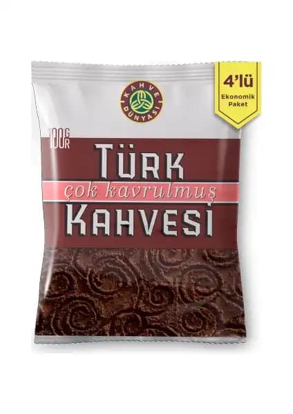 Kahve Dünyası 4'lü Çok Kavrulmuş Türk Kahvesi Kalite ve Lezzetin Öncüsü