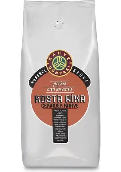 Kahve Dünyası Kosta Rika Çekirdek Kahve 1kg Yüksek Kalite ve Aromayla Sunulur