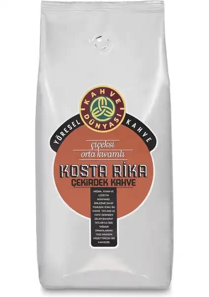 Kahve Dünyası Kosta Rika Çekirdek Kahve 1kg Yüksek Kalite ve Aromayla Sunulur