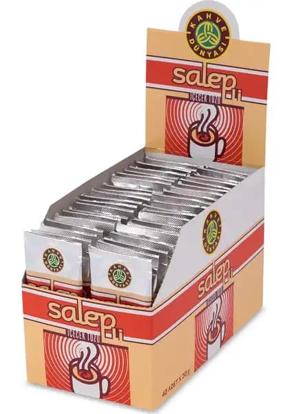 Kahve Dünyası Salep Tek Kullanımlık Paketi 40'lı Pratik ve Lezzetli Sıcak İçecek