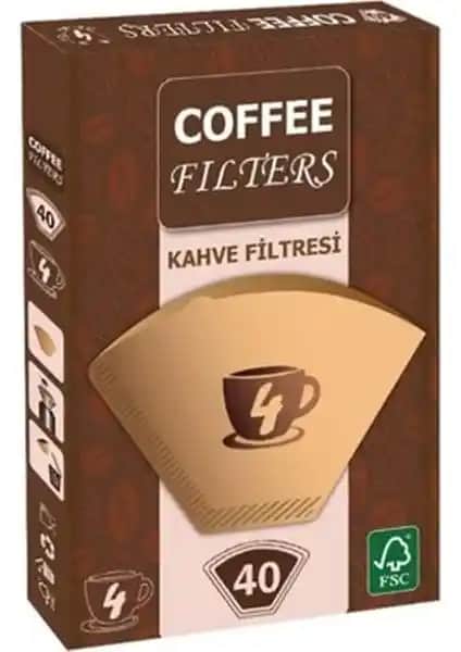 Kahve Filtresi 1x4 40’lı: Dayanıklı ve Sağlıklı Kahve Demleme Çözümü