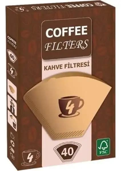 Kahve Filtresi 1x4 40’lı: Dayanıklı ve Sağlıklı Kahve Demleme Çözümü