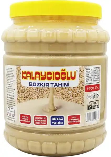 Kalaycıoğlu Beyaz Tahin: Geleneksel ve Sağlıklı Lezzet Kaynağı 1900 Gramlık Ambalaj