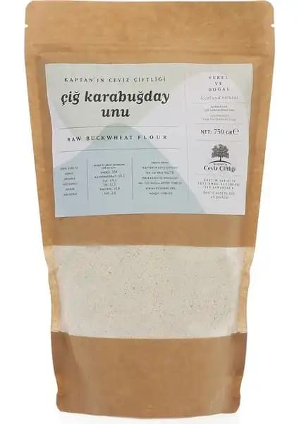 Kaptan'ın Ceviz Çiftliği Çiğ Karabuğday Unu: Doğal ve Glutensiz Sağlıklı Beslenme Seçeneği