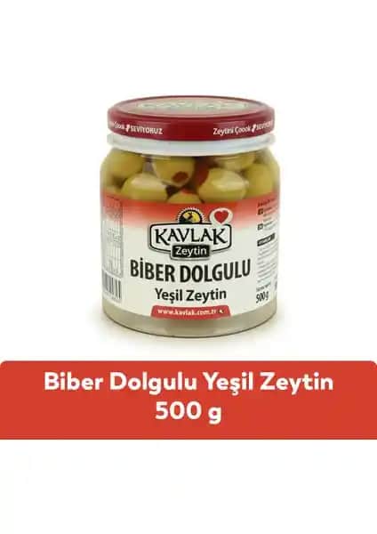 Kavlak Biber Dolgulu Yeşil Zeytin: Doğal Fermente ve Sağlıklı Atıştırmalık