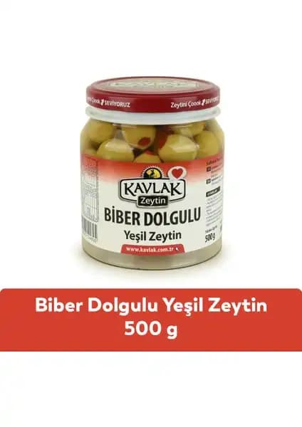 Kavlak Biber Dolgulu Yeşil Zeytin: Doğal Fermente ve Sağlıklı Atıştırmalık