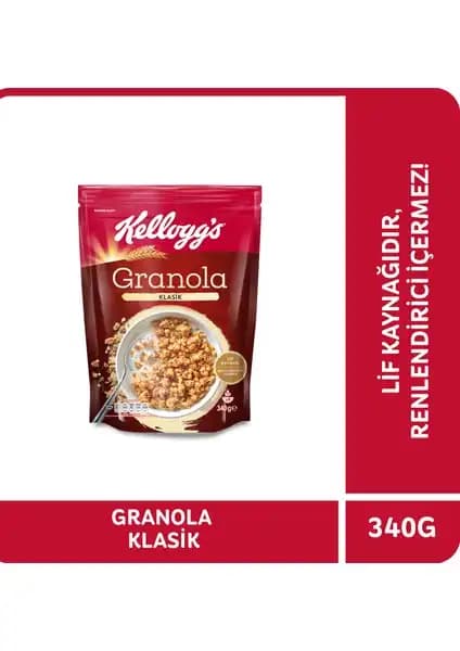 Kellogg's Granola Klasik 340 G Sağlıklı ve Lezzetli Kahvaltı Seçeneği