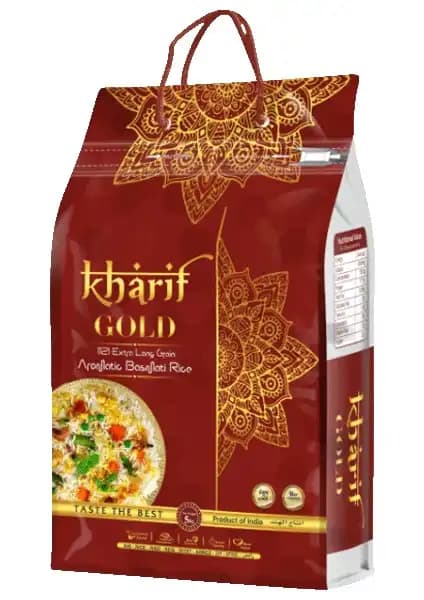 Kharif Kharif Gold Pirinç 5kg – Uzun Taneli, Dolgun ve Lezzetli Hint İran Pirinci