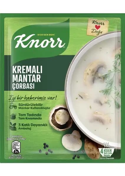 Knorr Kremalı Mantar Çorbası 63 gr 12’li Paketle Lezzetli ve Pratik Bir Seçenek