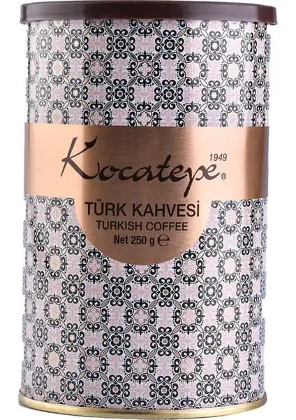Kocatepe Türk Kahvesi 250g Teneke Kutuda Geleneksel Lezzet ve Modern Tasarım